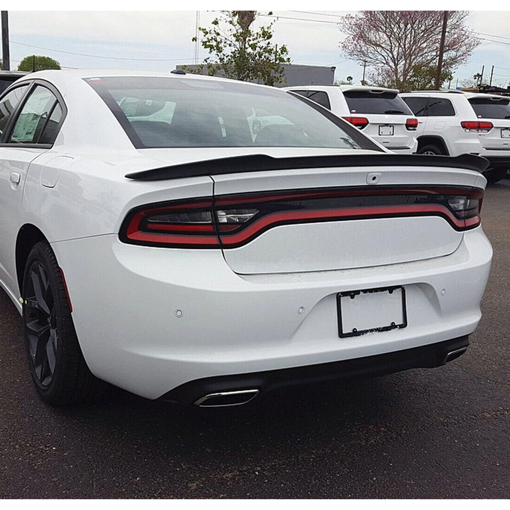 Rear Spoiler Compatibility with 2011-2022 Charger SRT GT SXT RT SE Daytona Pursuit Hellcat Style Trunk Spoiler Rear Wing Spoiler Lip Matte Black