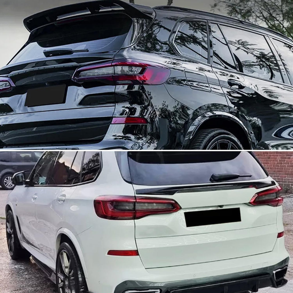 For 2019-2023 X5 G05 M Sport Tailgate mid Spoiler Wing Compatibility Tail Mid Rear Middle Spoiler Boot Wing (Gloss Black)