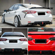 Load image into Gallery viewer, Rear Diffuser Lip Compatibility with 2018-2023 Camry SE XSE Yofer Style V2 LED Rear Bumper Diffuser+ Corner Extension Gloss Black
