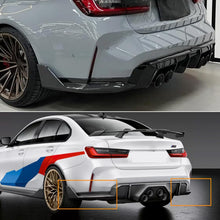 Load image into Gallery viewer, Rear Bumper Side Corner Splitter Compatibility with 2021-2024 G80 G81 M3 MP Style Rear Side Winglets Decorative Trim 2PCS (Gloss Black)