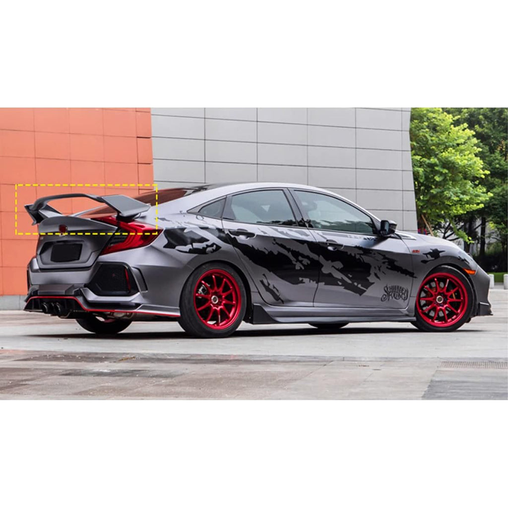 Rear Spoiler Compatibility with Civic 10th Gen 2016-2021 Rear Trunk Lid Spoiler Wing JDM Type-R Style ABS Primer Black