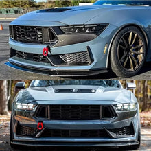 Load image into Gallery viewer, Front Lip Compatibility with 2024 2025 Mustang Front Bumper Lower Diffuser Chin Lip Protection Trim Splitter Spoiler Kit 3PCS (Carbon Fiber Style)