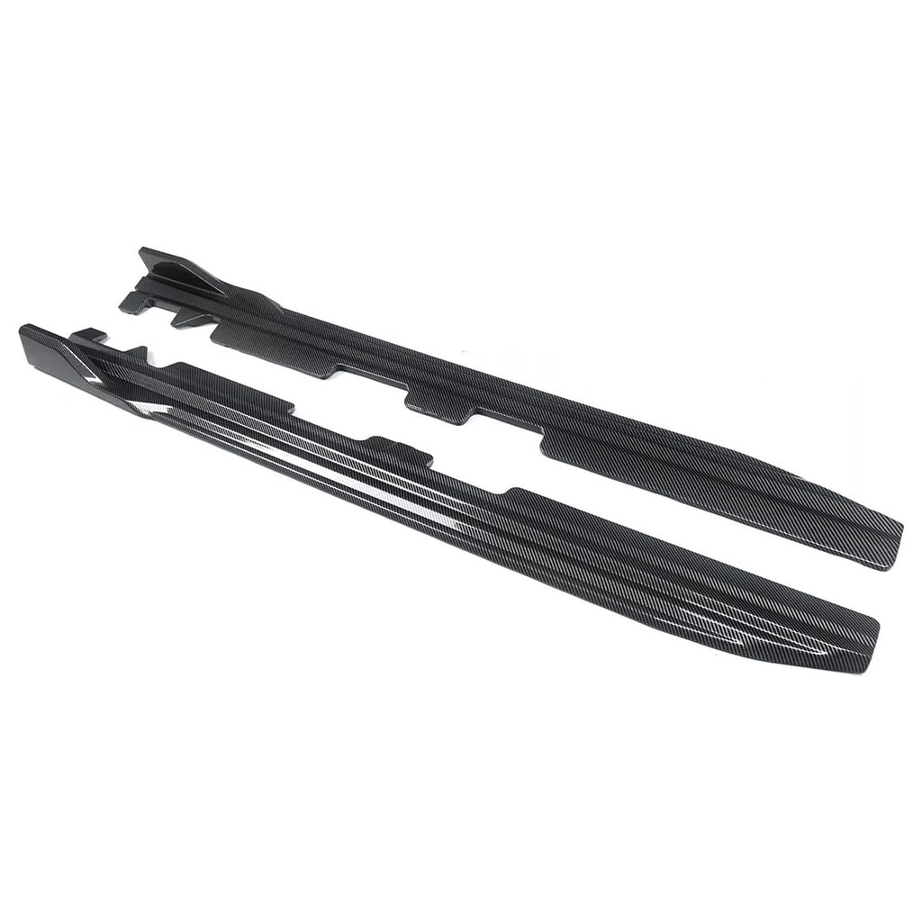 Side Skirts Compatibility with 2018-2023 X3 X3M G01 X4 X4M G02 Rocker Panel Door Extension Lips Pair Diffuser Bumper Lip Splitter (Carbon Fiber Style)