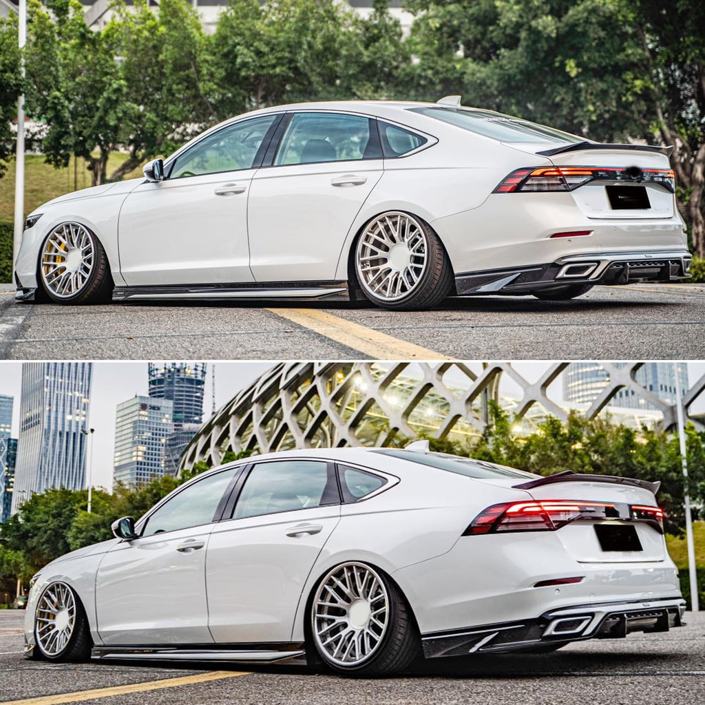 Spoiler Compatibility with 2023-2025 Accord 11th Gen Yofer Style Rear Highkick Trunk Wing Lid Spliter Gloss Black