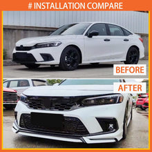 Load image into Gallery viewer, Front Lip Compatibility with 2022-2024 Civic Yofer Style Front Bumper Chin Lip Splitter Spoiler Kit Black White