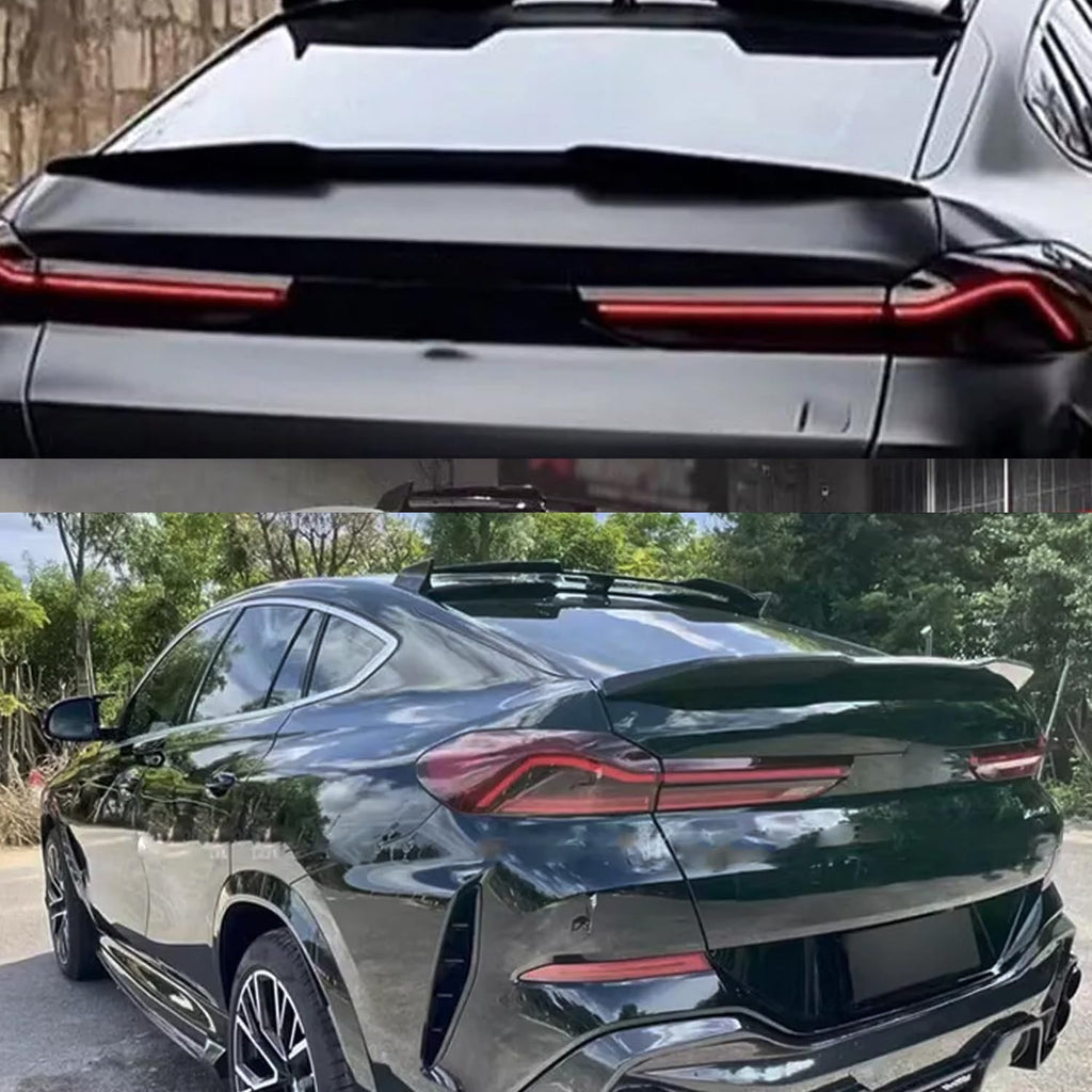 Spoiler Compatibility with 2020-2023 X6 G06 M Sport Rear Trunk Spoiler Wing Lid Splitter Bodykit ABS (Carbon Fiber Style)