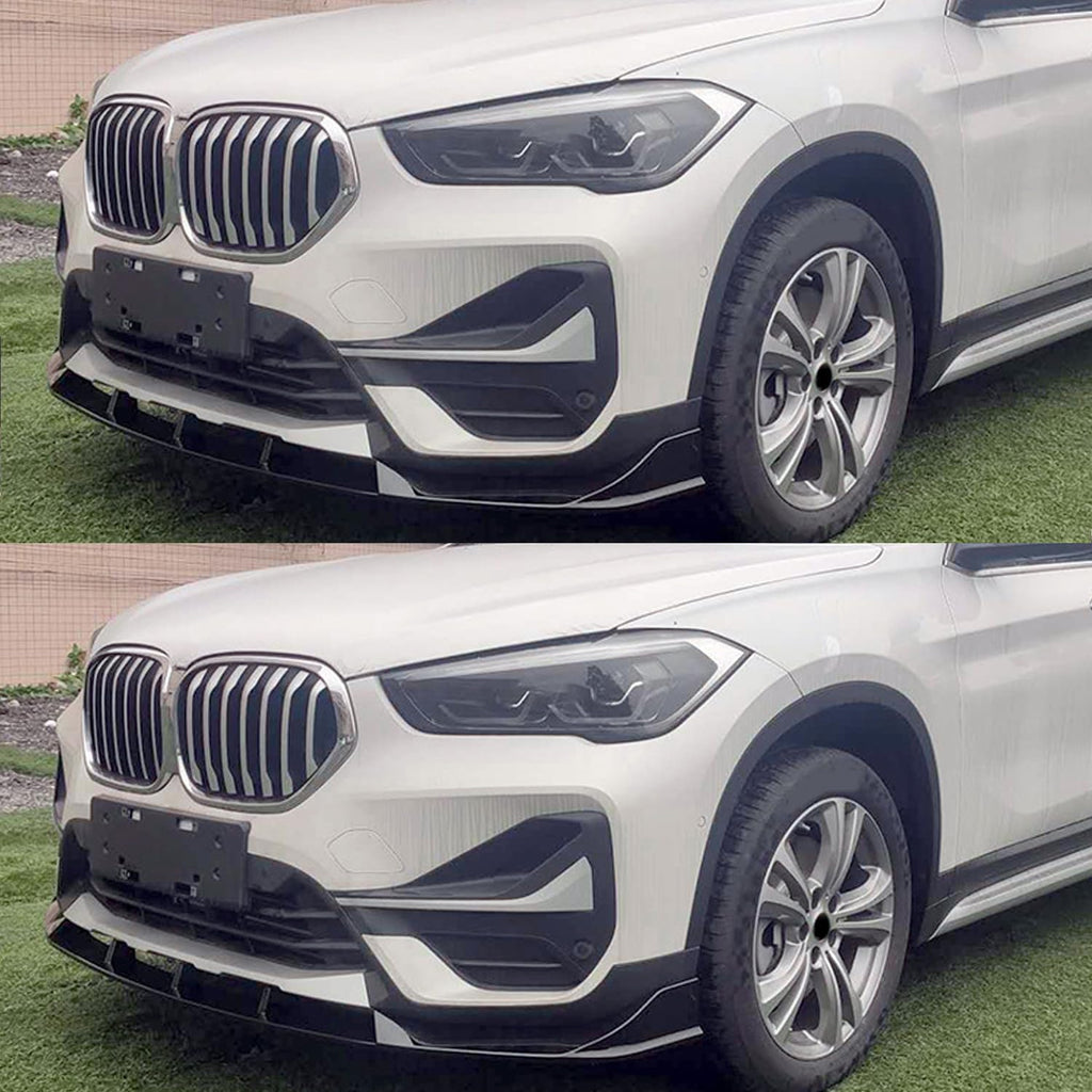 For 2016-2021 X1 F48 F49 Base Model Front Bumper Chin Diffuser Lip Air Dam Splitter Spoiler (Gloss Black)