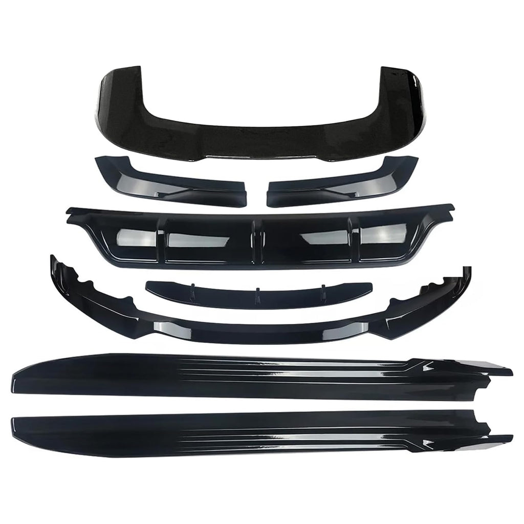 Body Kit Compatibility with 2013-2018 X5 F15 M Tech Front Chin Lip Rear Diffuser Bumper Lip Side Skirts Spoiler Splitter Gloss Black