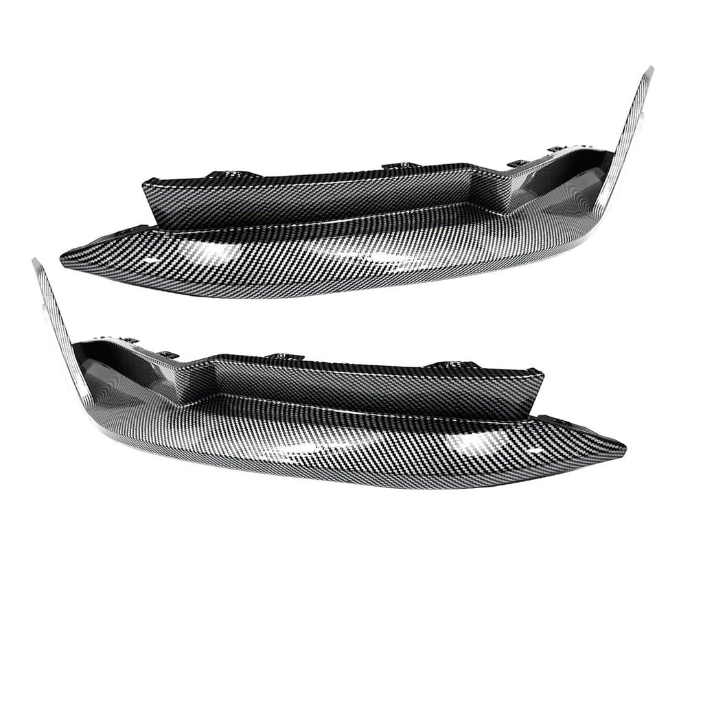 Rear Bumper Side Corner Splitter Compatibility with 2021-2024 G80 G81 M3 MP Style Rear Side Winglets Decorative Trim 2PCS (Carbon Fiber Style)