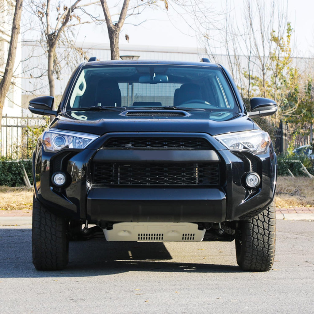 Compatible with 2014-2024 4Runner Front Bumper Lower Valance Panel Bumper Molding ABS Replacement (Gloss Black, Front + Rear)