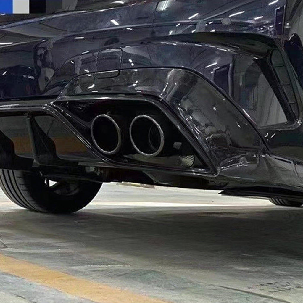 Rear Diffuser Lip Compatibility with 2019-2022 3 Series G20 330i M340i Sport Rear Bumper Diffuser Lip Spoiler with LED Light Gloss Black
