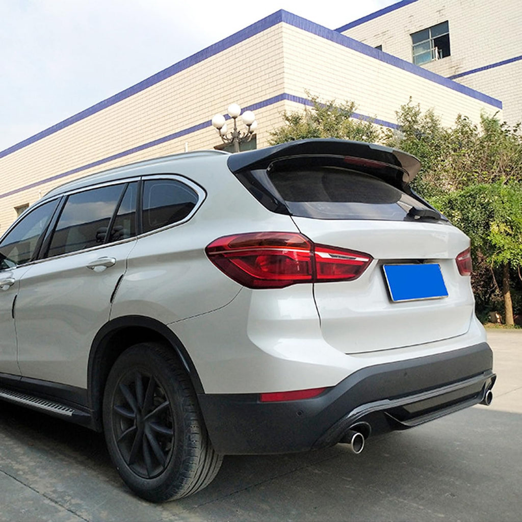 Roof Spoiler Compatibility with 2016-2021 X1 F48 F49 Rear Trunk Spliter Wing Lid (Gloss Black)