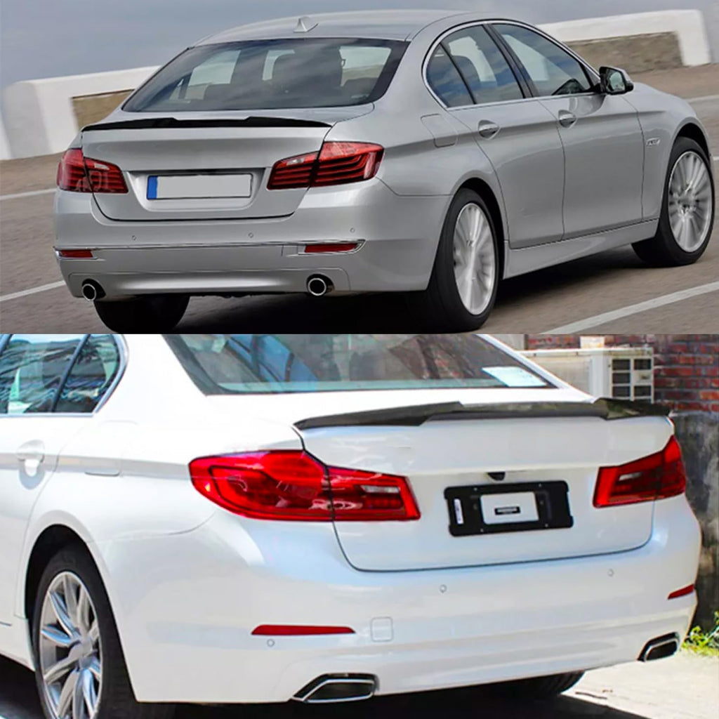 Spoiler Compatibility with 2011-2016 5 Series F10 M5 Sedan 528i 535i 550i M4 Style Rear Trunk Spoiler Wing Lid Splitter ABS Bodykit (Gloss Black)
