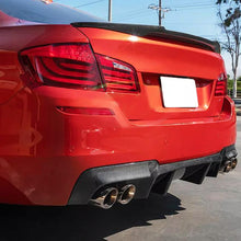 Load image into Gallery viewer, Spoiler Compatibility with 2011-2016 5 Series F10 M5 Sedan 528i 535i 550i M4 Style Rear Trunk Spoiler Wing Lid Splitter ABS Bodykit (Carbon Fiber)