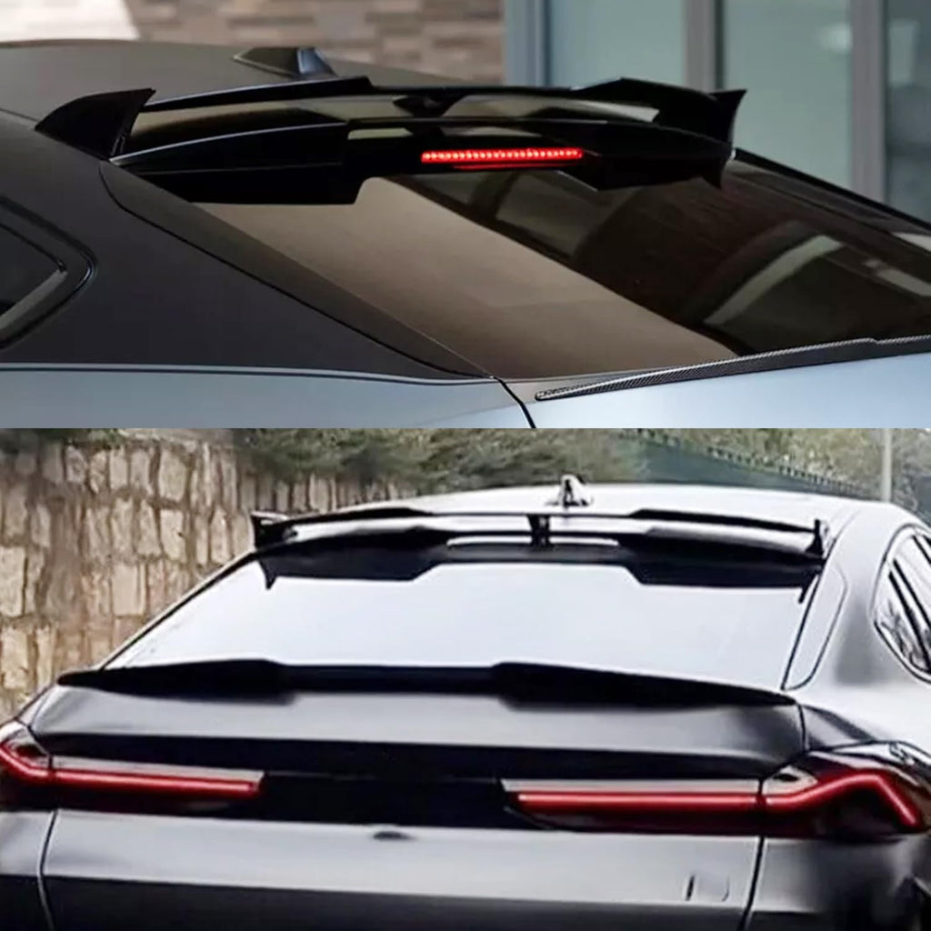 Rear Roof Spoiler Compatibility with 2020-2024 X6 G06 M Sport Rear Trunk Spliter Wing Lid (Gloss Black)