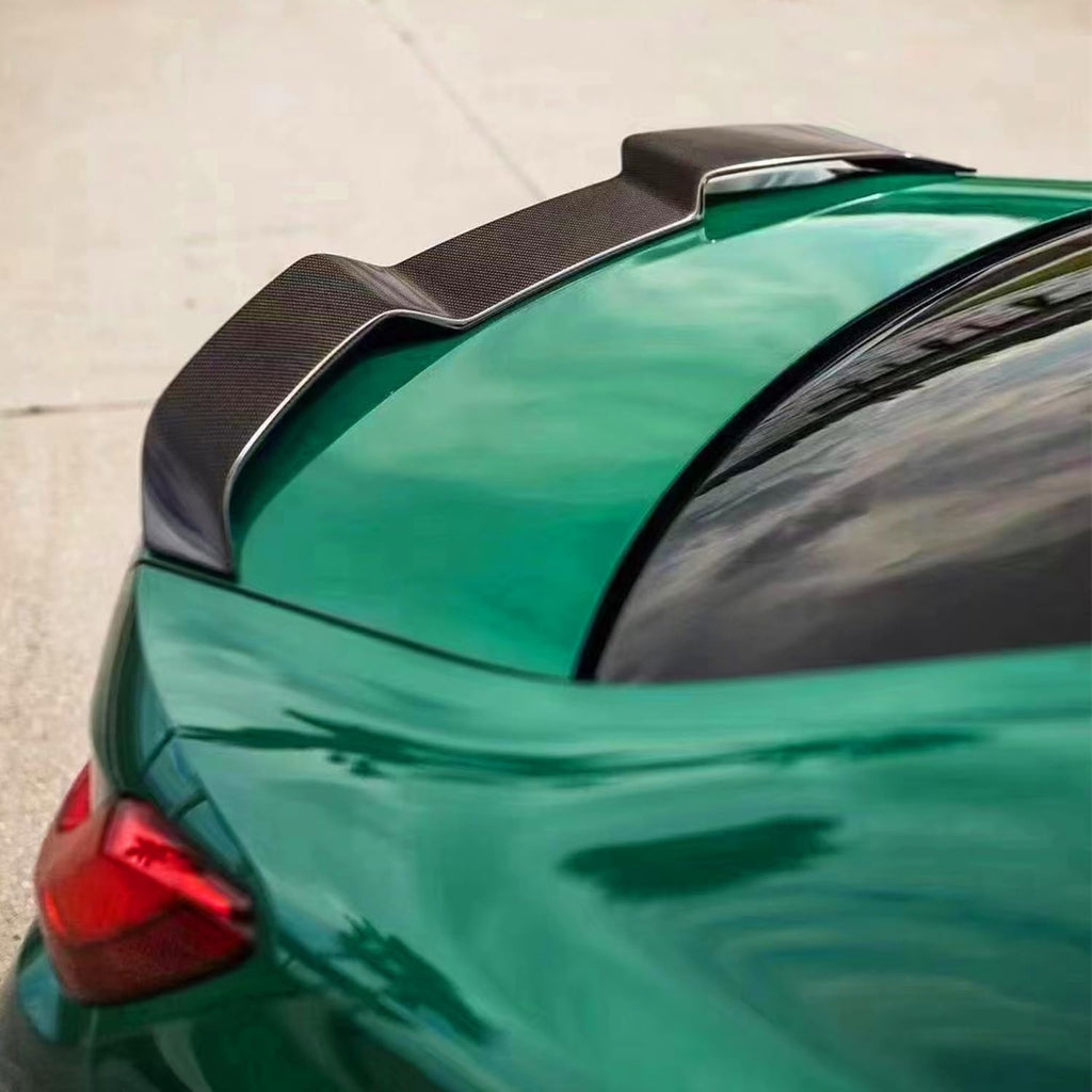 Rear Spoiler Compatibility with 2020-2023 4 Series G22 Coupe & G82 M4 M440i 430i V Style Rear Highkick Trunk Wing Lid Spliter (Gloss Black)