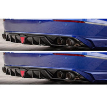 Load image into Gallery viewer, Rear Lip Compatibility with 2018-2022 Accord 10th Rear Bumper Diffuser Lip with W/LED Brake Light + Blue Corner Apron Spats Gloss Black Rear Bumper Lip