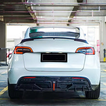 Load image into Gallery viewer, Rear Diffuser Lip Compatibility with 2020-2023 Model Y Yofer Style Rear Bumper Diffuser Spoiler Splitter with Light Gloss Black