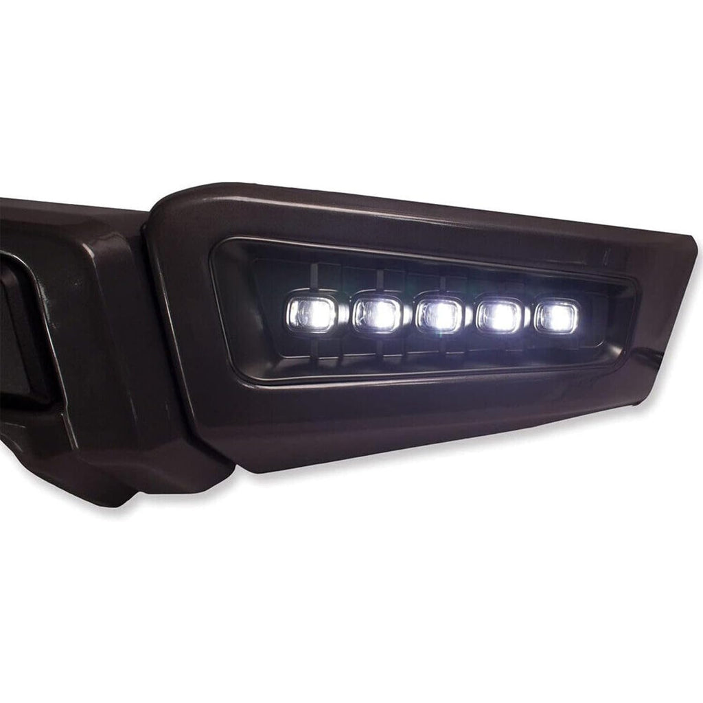 Front Bumper Compatibility with 2015-2017 F-150 Front Bumper Lip Spoiler Splitter Replace With Fog Lights Steel Black