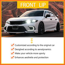 Load image into Gallery viewer, Front Lip Compatibility with 2022-2024 Civic Yofer Style Front Bumper Chin Lip Splitter Spoiler Kit Black White