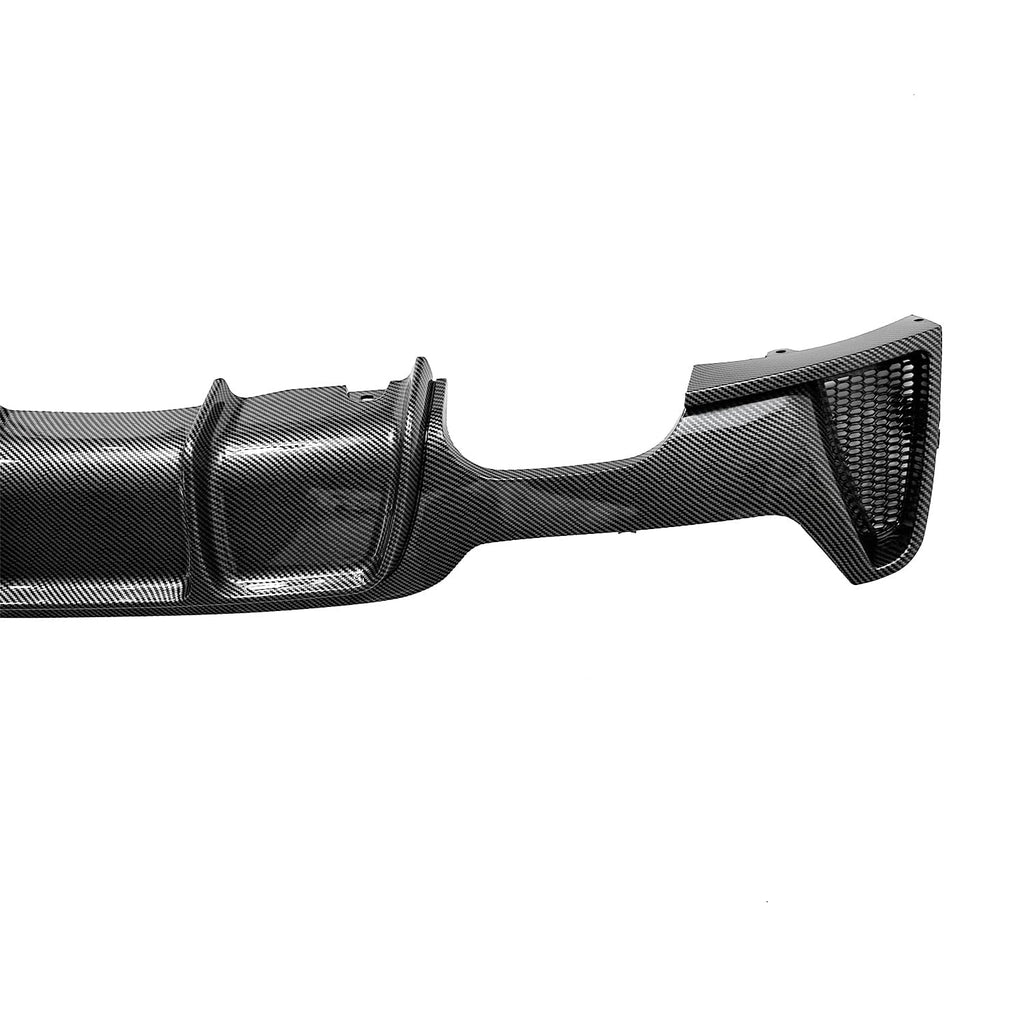 Rear Diffuser Compatibility with 2014-2020 4 Series F32 F33 F36 420i 420d 428i 430i M Sport Rear Bumper Diffuser Lip Single Exhaust Two Outlet Spoiler Splitter (Carbon Fiber Style)