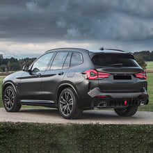 Load image into Gallery viewer, For 2022-2024 X3 G01 M40i M Sport LCI Style Rear Bumper Chin Lip Kit Spoiler Splitter W/LED Light Gloss Black