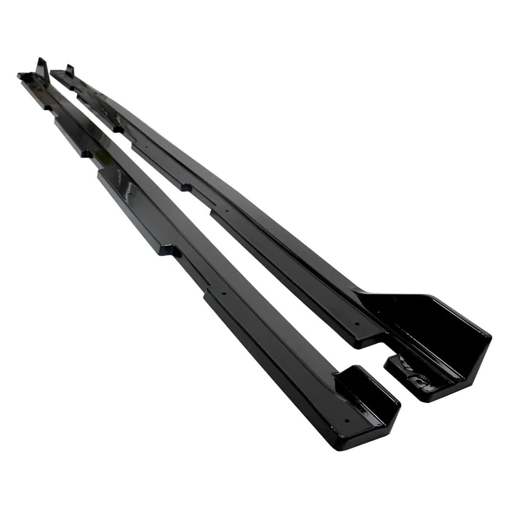 Side Skirts Compatibility with 2016-2021 Civic 10th Gen Sedan 4DR Rocker Panel Door Extension Lips Body Kit Gloss Black