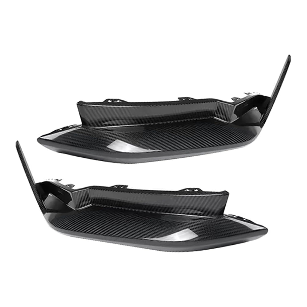 Rear Diffuser Lip Compatibility with 2021-2023 G80 M3 G82 G83 M4 Rear Bumper Diffuser W/Light + Corner Extension Spiltter Carbon Fiber Style