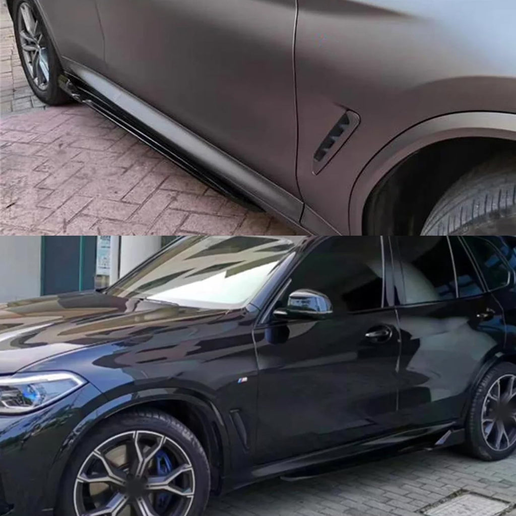 Side Skirts Compatibility with 2018-2023 X3 X3M G01 X4 X4M G02 Rocker Panel Door Extension Lips Pair Diffuser Bumper Lip Splitter (Gloss Black)