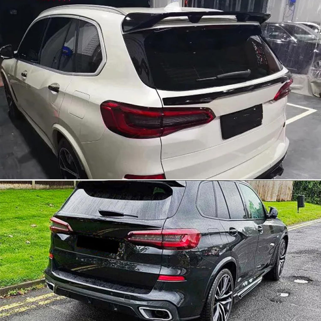 For 2019-2023 X5 G05 M Sport Tailgate mid Spoiler Wing Compatibility Tail Mid Rear Middle Spoiler Boot Wing (Gloss Black)