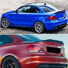 Load image into Gallery viewer, Rear Spoiler Compatibility with 2007-2013 1 Series E82 125i 128i 135i Coupe PSM Style Rear Trunk Spoiler Wing Lid Splitter Bodykit ABS (Gloss Black)