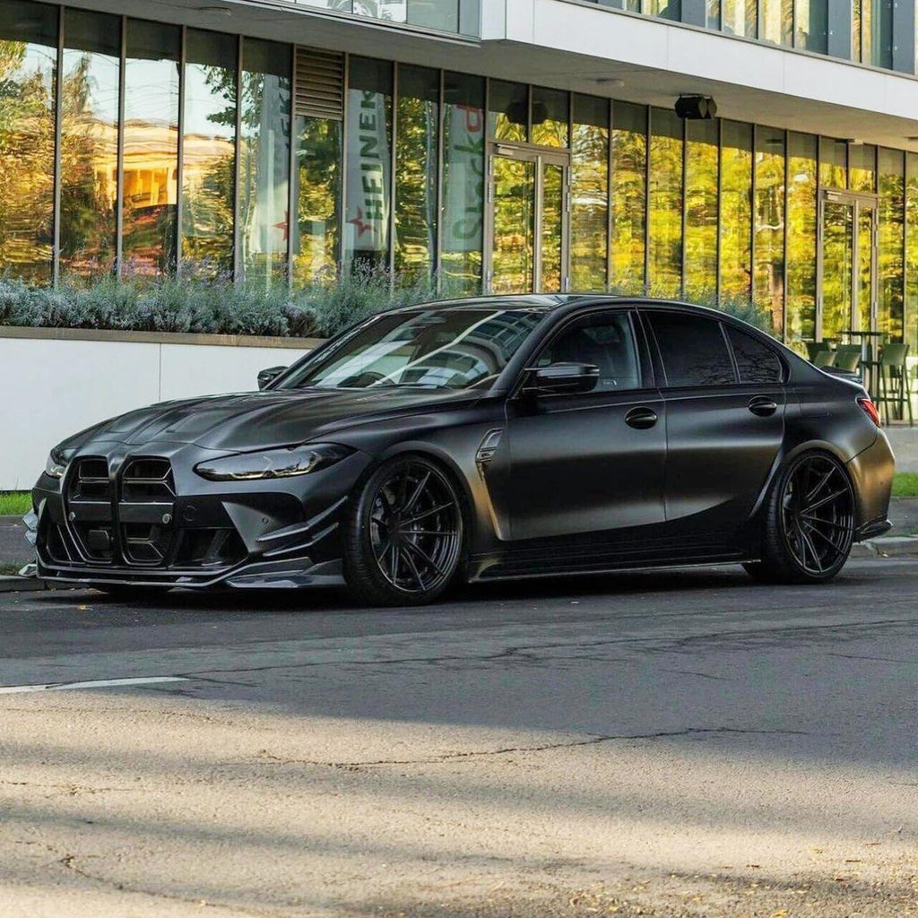 Front Grille Compatibility with 2021-2024 G80 M3 G82 G83 M4 CSL Style Front Bumper Grill Cover Replacement Gloss Black