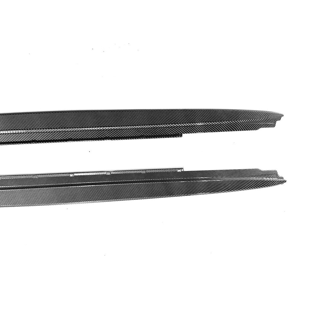 Side Skirts Compatibility with 2017-2022 5 Series G30 G31 F90 M5 Rocker Panel Line Door Extension Lips Pair Diffuser Bumper Lip Splitter (Carbon Fiber Style)