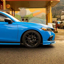 Load image into Gallery viewer, Front Lip Compatibility with 2022-2024 Civic Yofer Style Front Bumper Chin Lip Splitter Spoiler Kit Black Boost Blue