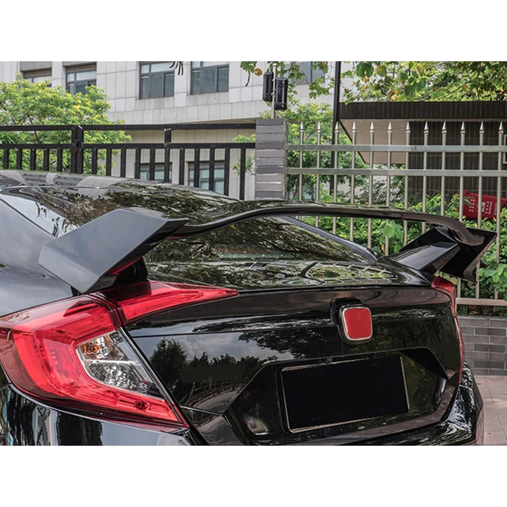Rear Spoiler Compatibility with Civic 10th Gen 2016-2021 Rear Trunk Lid Spoiler Wing JDM Type-R Style ABS Primer Black