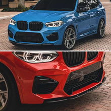 Load image into Gallery viewer, Front Bumper Lip Compatibility with 2019-2021 X3M F97 X4M F98 M Competition Sport Front Diffuser Chin Lip Air Dam Splitter Spoiler (Gloss Black)