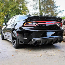 Load image into Gallery viewer, Rear Diffuser Compatibility with 2015-2024 Charger SRT Non-Widebody Models Rear Bumper Chin Diffuser Kit Spoiler Splitter (Carbon Fiber Style)