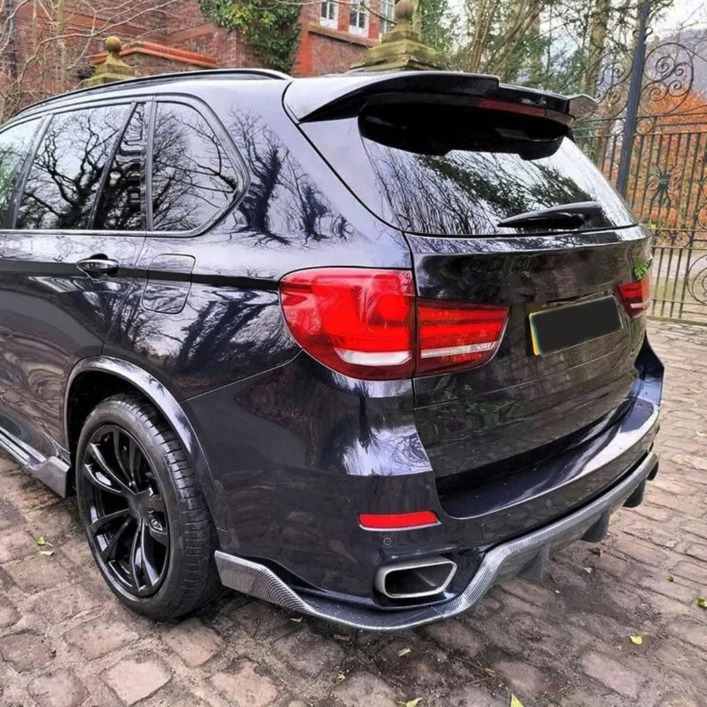 Rear Roof Spoiler Compatibility with 2014-2018 F15 F85 X5 X5M Rear Trunk Spliter Wing Lid (Carbon Fiber Style)
