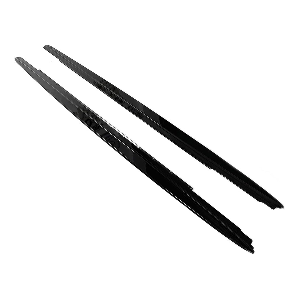 Side Skirts Compatibility with 2017-2022 5 Series G30 G31 F90 M5 Rocker Panel Line Door Extension Lips Pair Diffuser Bumper Lip Splitter (Gloss Black)