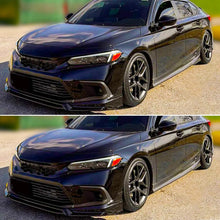 Load image into Gallery viewer, Front Lip Compatibility with 2022-2024 Civic Yofer Style Front Bumper Chin Lip Splitter Spoiler Kit Black