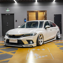 Load image into Gallery viewer, Front Lip Compatibility with 2022-2024 Civic Yofer Style Front Bumper Chin Lip Splitter Spoiler Kit Black White