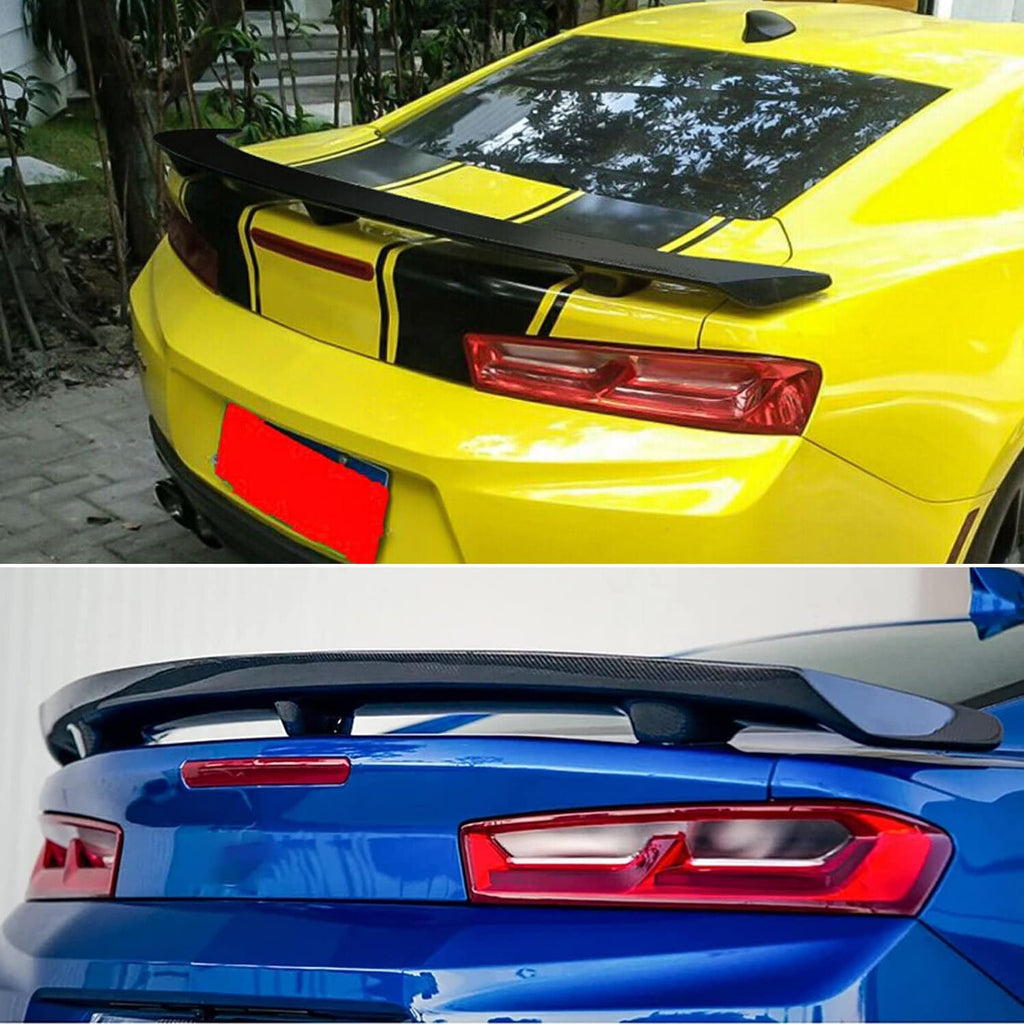 Spoiler Compatibility with 2016-2023 Camaro LS LT1 LT SS RS ZL1 Style Rear High Wing Trunk Lid Carbon Fiber