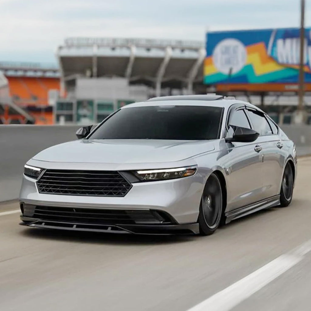 Front Bumper Lip Compatibility with 2023-2024 Accord 11th Front Diffuser Chin Lip Splitter Spoiler BodyKit (Gloss Black)