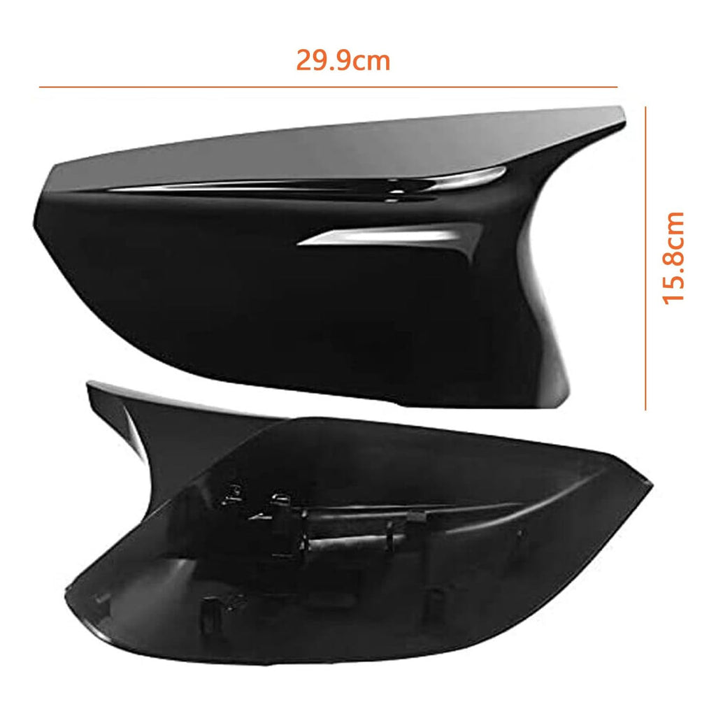 Door Mirror Covers Compatibility With 2014-2020 Q50 2015-2020 Q60 Q70 QX30 QX50 Rearview Side Left and Right Mirror Cover Caps Trim Replacement 2PCS (Gloss Black)