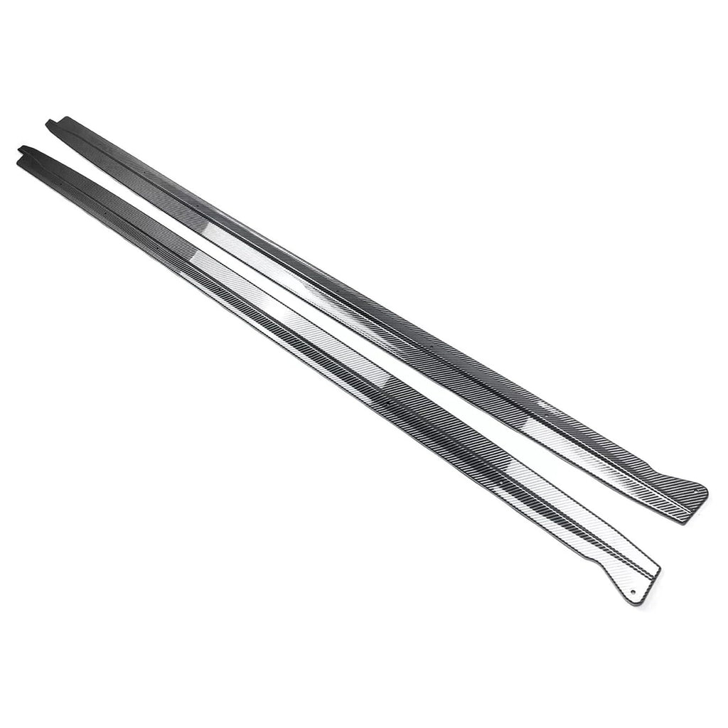 Side Skirts Compatibility with 2015-2019 5 Series F15 X5 F85 X5M F16 X6 F86 X6M Rocker Panel Line Door Extension Lips Pair Diffuser Bumper Lip Splitter (Carbon Fiber Style)