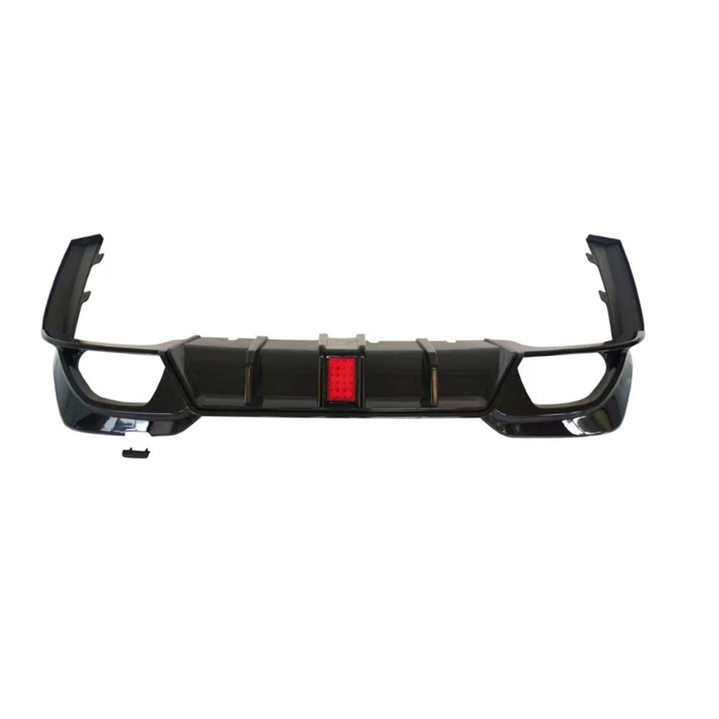 Rear Diffuser Lip Compatibility with 2019-2022 3 Series G20 330i M340i Sport Rear Bumper Diffuser Lip Spoiler with LED Light Gloss Black