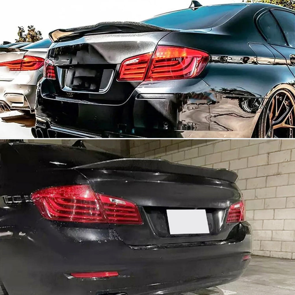 Spoiler Compatibility with 2011-2016 5 Series F10 M5 PSM Style Rear Trunk Spoiler Wing Lid Splitter ABS Bodykit (Carbon Fiber Style)