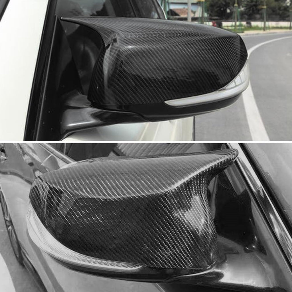 Door Mirror Covers Compatibility With 2014-2020 Q50 2015-2020 Q60 Q70 QX30 QX50 Rearview Side Left and Right Mirror Cover Caps Trim Replacement 2PCS (Carbon Fiber Style)