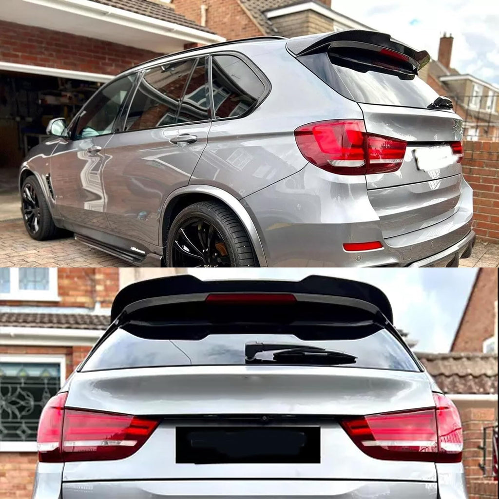 Rear Roof Spoiler Compatibility with 2014-2018 F15 F85 X5 X5M Rear Trunk Spliter Wing Lid (Carbon Fiber Style)