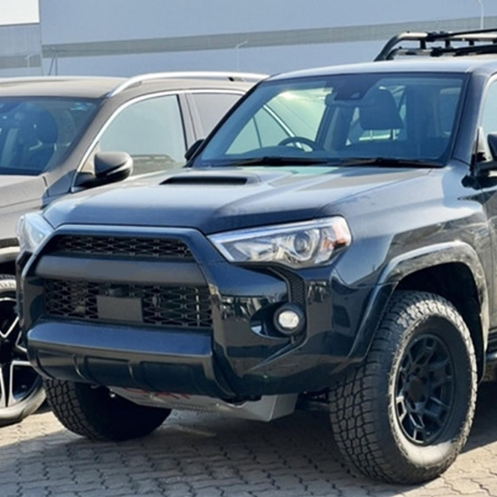 Compatible with 2014-2024 4Runner Front Bumper Lower Valance Panel Bumper Molding ABS Replacement (Gloss Black, Front + Rear)